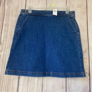 Ann Taylor Weekend A line Womens Denim Mini skirt size 0